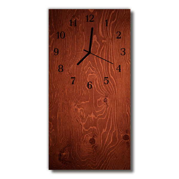 Glass Wall Clock Wood panels