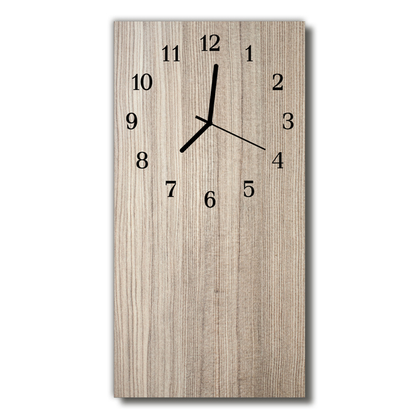 Glass Kitchen Clock Wood