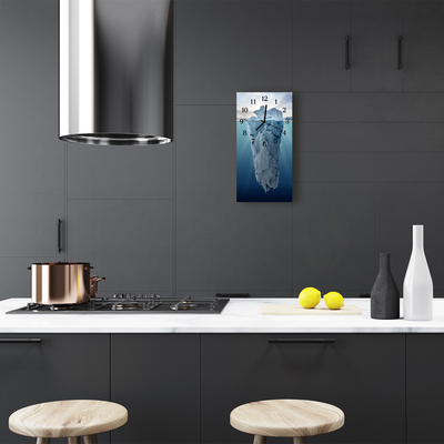 Glass Kitchen Clock Glacier