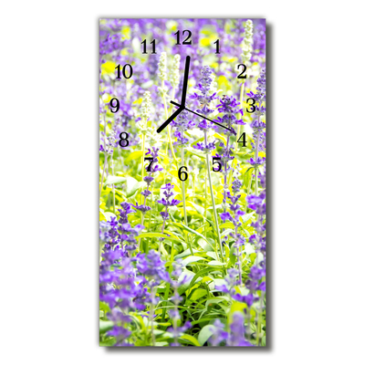 Glass Kitchen Clock Lavender