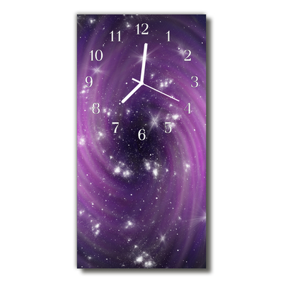 Glass Kitchen Clock Galaxy