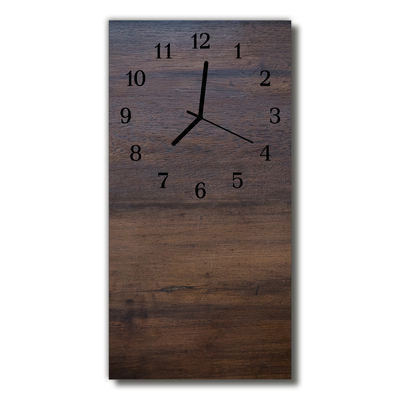 Glass Kitchen Clock Wood panel