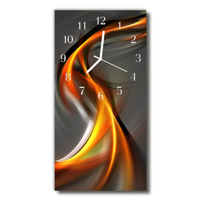 Glass Kitchen Clock Abstract