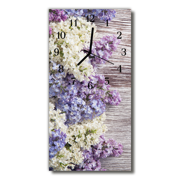 Glass Kitchen Clock Lilac