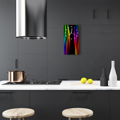 Glass Kitchen Clock Rainbow