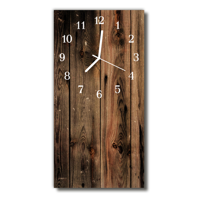 Glass Kitchen Clock Wood