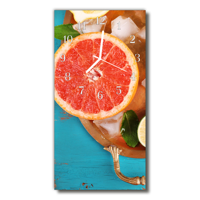 Glass Kitchen Clock Grapefruit