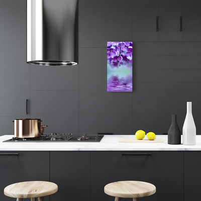 Glass Kitchen Clock Lilac