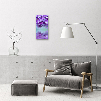 Glass Kitchen Clock Lilac