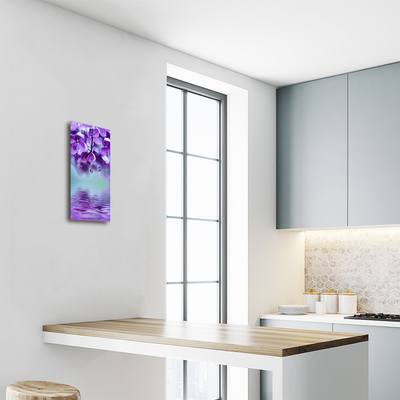 Glass Kitchen Clock Lilac