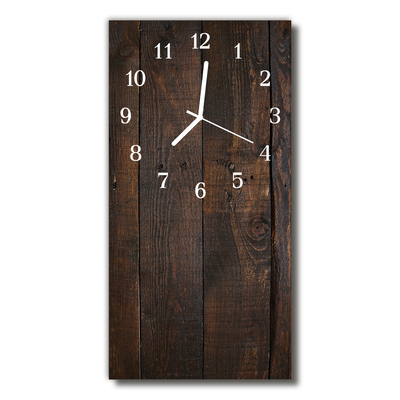 Glass Kitchen Clock Wood