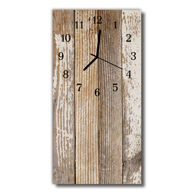 Glass Kitchen Clock Wood