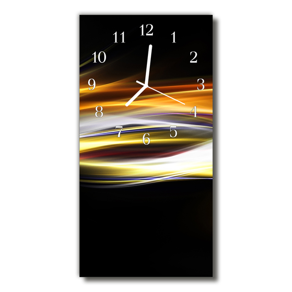 Glass Kitchen Clock Abstract