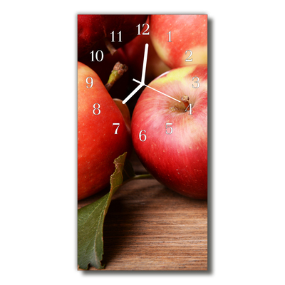 Glass Kitchen Clock Apple