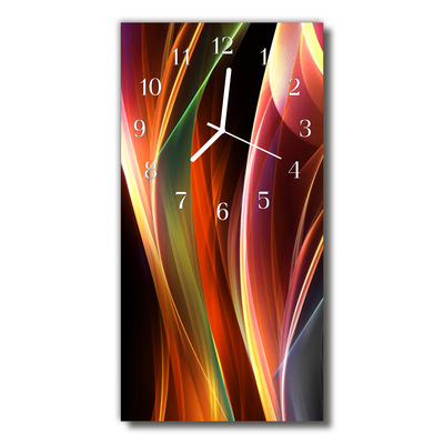 Glass Kitchen Clock Abstract