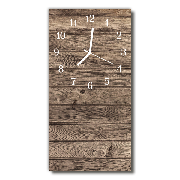 Glass Kitchen Clock Wood