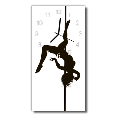 Glass Kitchen Clock Dancer on pipe