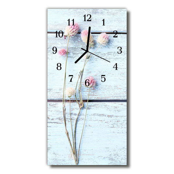 Glass Kitchen Clock Clover