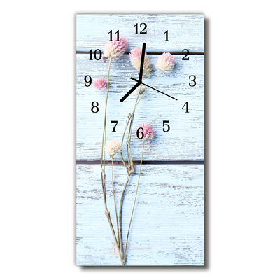 Glass Kitchen Clock Clover