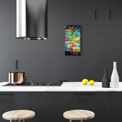 Glass Kitchen Clock Colorful wall