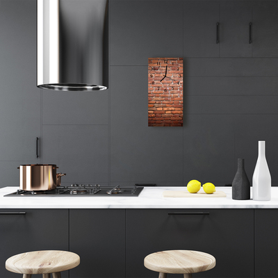 Glass Kitchen Clock Brick wall