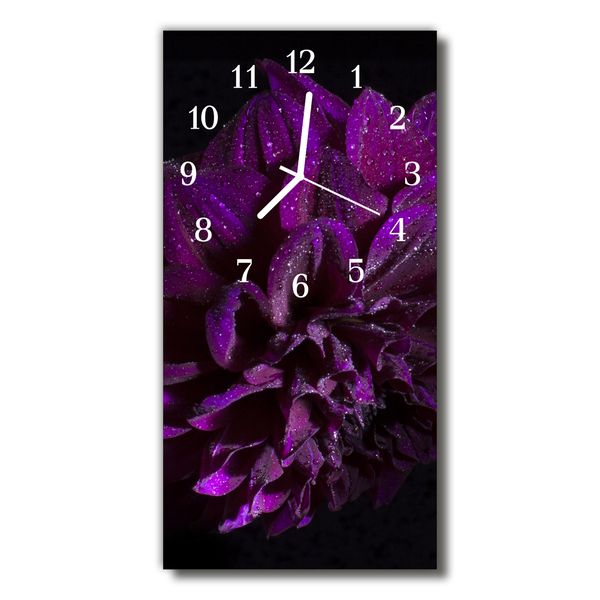 Glass Kitchen Clock Peony