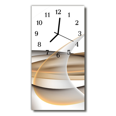 Glass Kitchen Clock Abstract