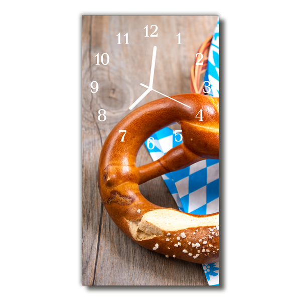 Glass Kitchen Clock Pretzel