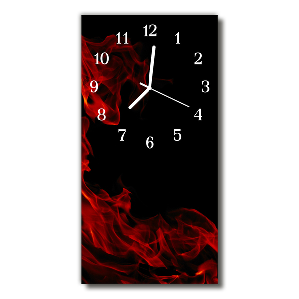 Glass Kitchen Clock Fire