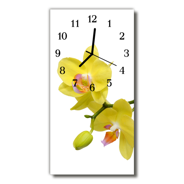 Glass Kitchen Clock Orchid