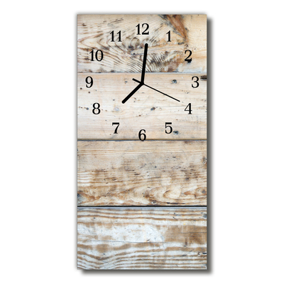 Glass Kitchen Clock Wood