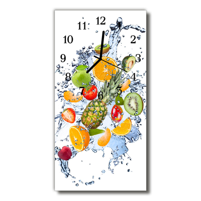 Glass Kitchen Clock Fruit