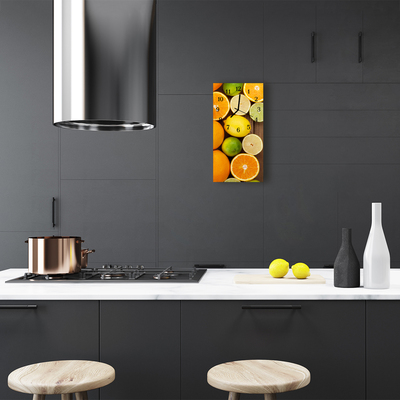 Glass Kitchen Clock Fruit