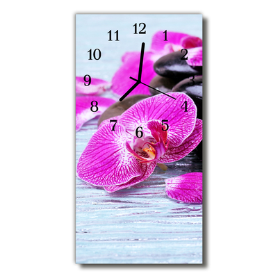 Glass Kitchen Clock Orschidee