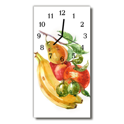 Glass Kitchen Clock Fruit