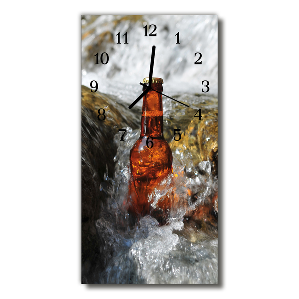 Glass Kitchen Clock Bottle in the water