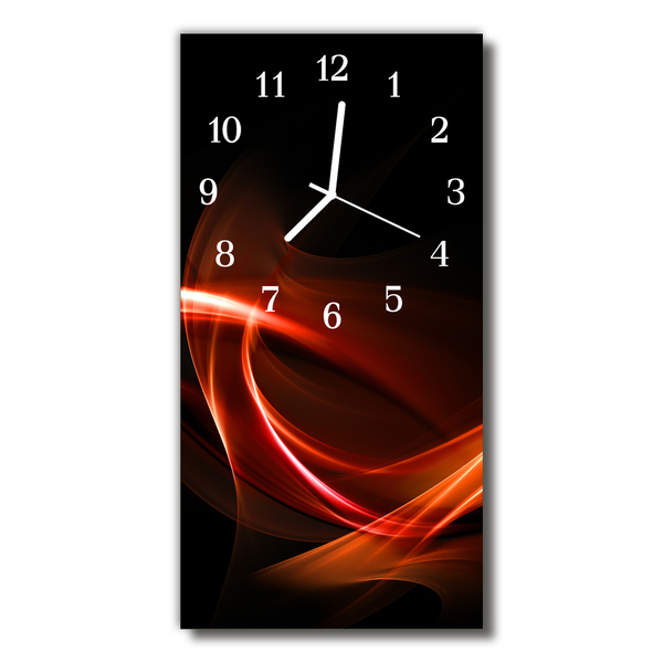 Glass Kitchen Clock Abstract