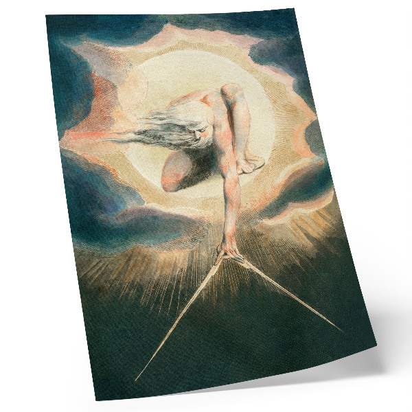 Premium wall art Illustration of an Old Man of the Days Setting a Compass on the Ground (1794)