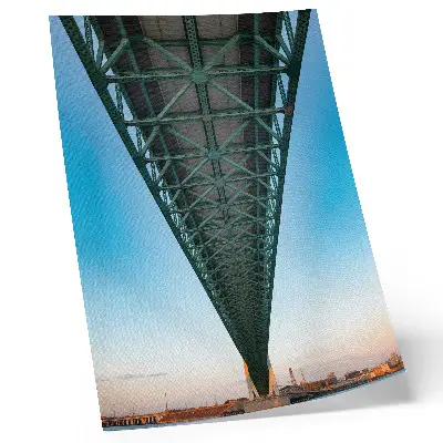Premium wall art modern truss bridge structure symmetry