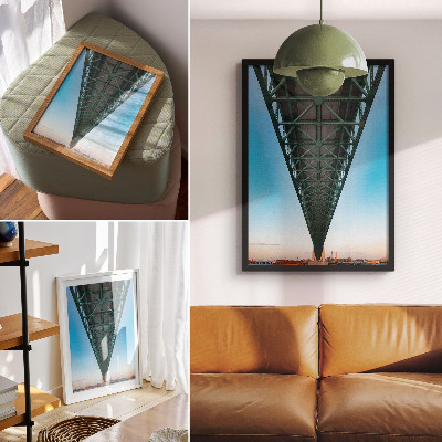 Premium wall art Truss bridge structure symmetry modernity