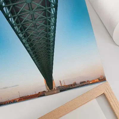 Premium wall art modern truss bridge structure symmetry