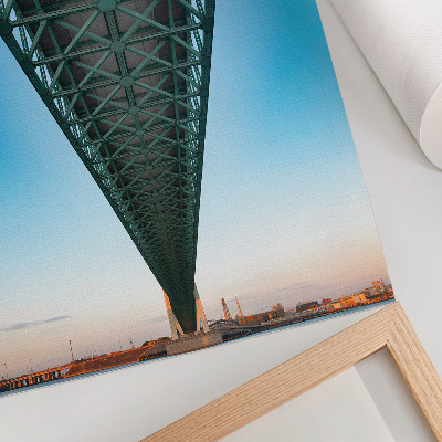 Premium wall art Truss bridge structure symmetry modernity