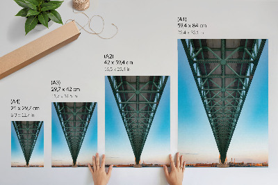 Premium wall art Truss bridge structure symmetry modernity