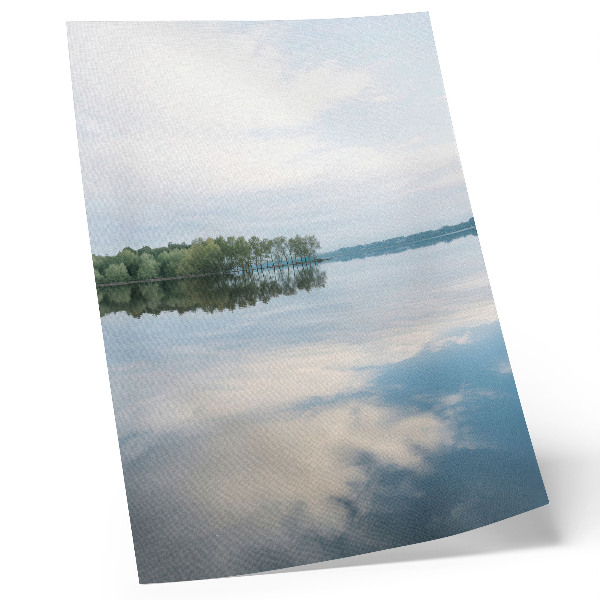 Decorative poster Calm water trees reflection sky landscape