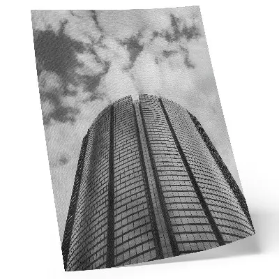 Modern skyscraper wall art featuring symmetry and elegance