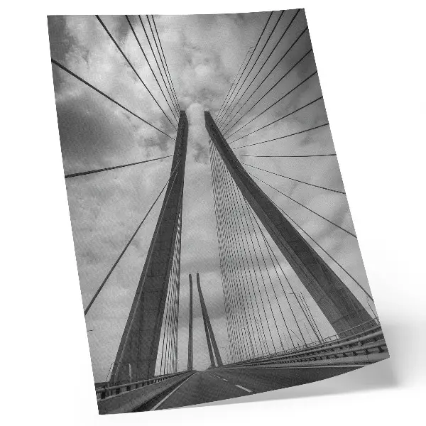 Art print featuring a modern rope bridge with elegant symmetry