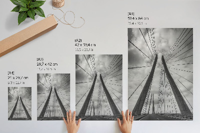 Art print Rope bridge modernity elegance symmetry