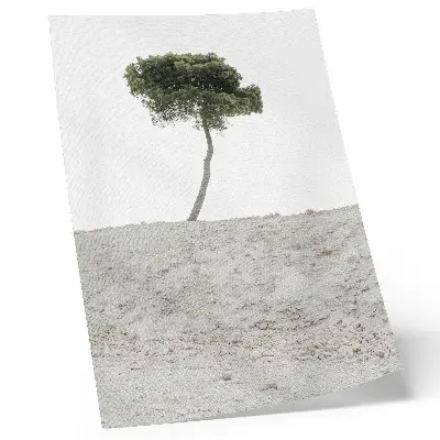 Lonely tree on a light background poster minimalist art print