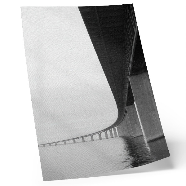 Art print The rough structure of the bridge over the water