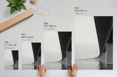 Art print The rough structure of the bridge over the water